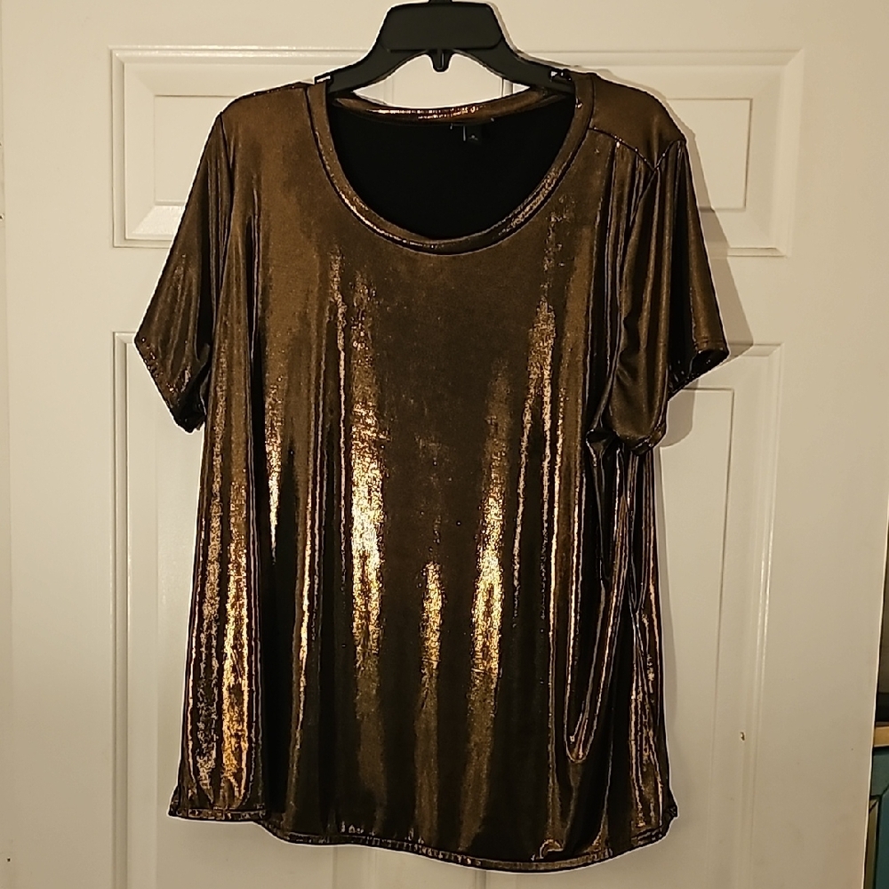 Torrid Size 2 Metallic Bronze Women's Top